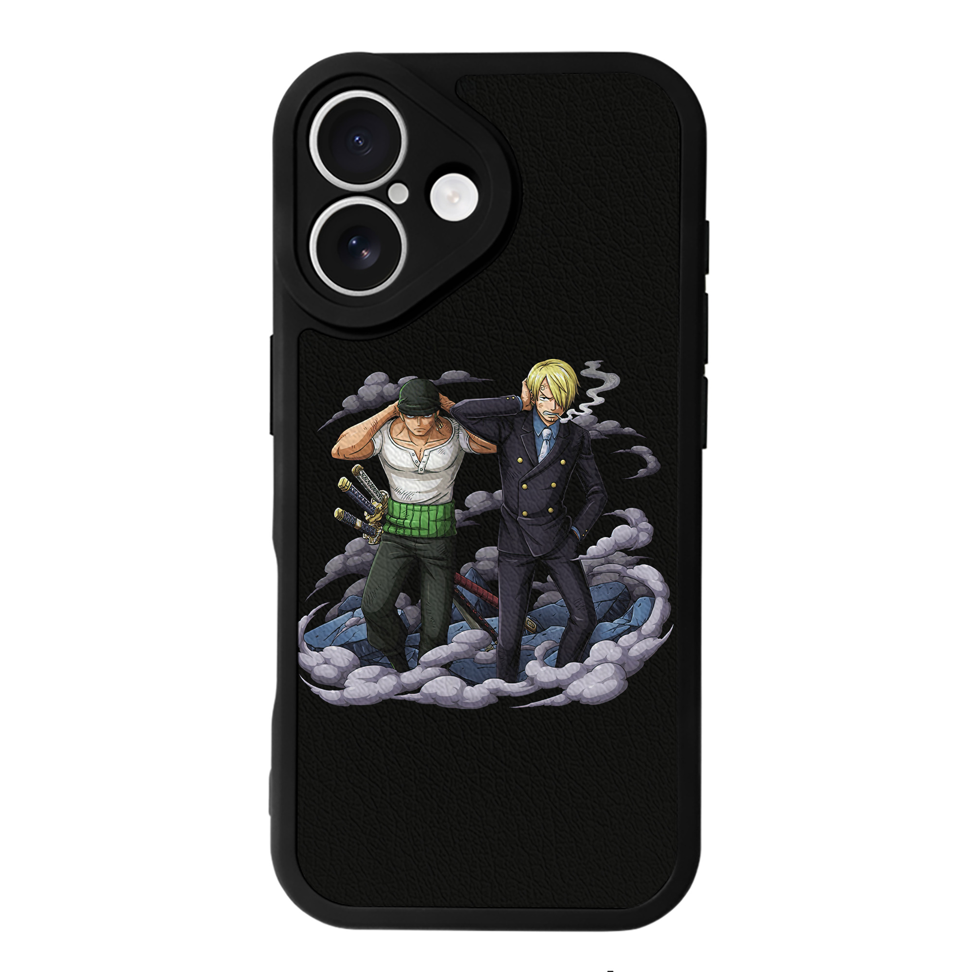 （画像用） ワンピース サンジ ONE PIECE Sanji 【iPhone 16シリーズ対応】シリコンスマホケース（レザー調） 材質：シリコン